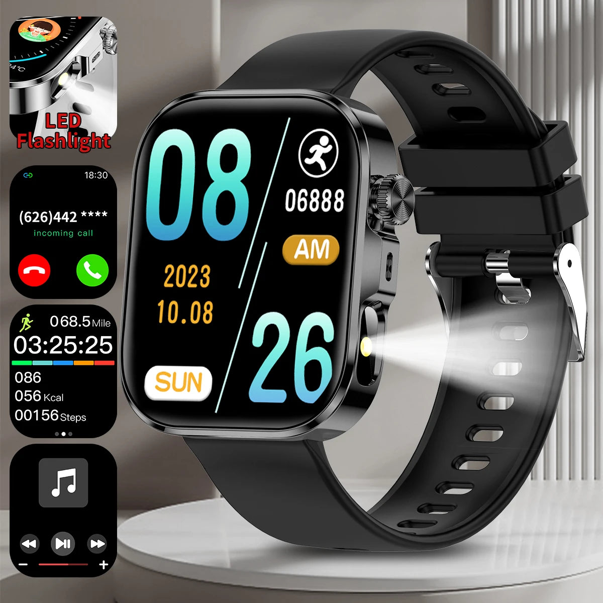 Boxxia Watch™ |Smartwatch Premium | Pełny Monitoring Zdrowia 24/7 | Rozmowy | SMS | Wiele aplikacji