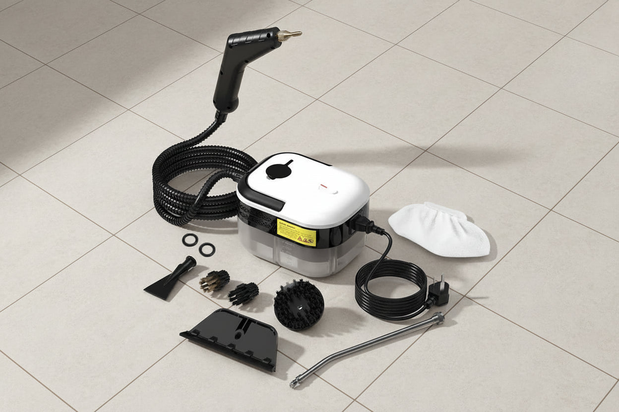 Boxxia CleanJet™ Profesjonalna Myjka Parowa z 4 Końcówkami – Czystość na Najwyższym Poziomie