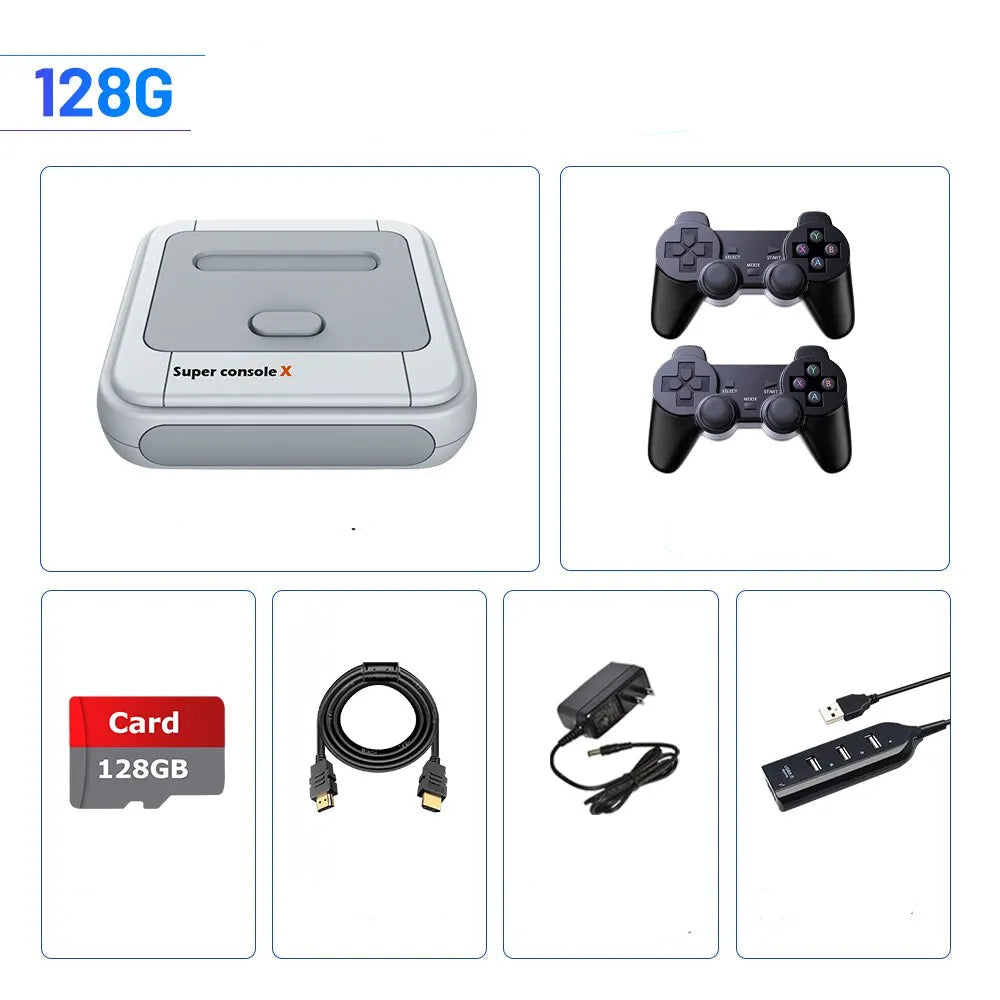 Boxxia RETRO PRO™ 90,000+ GIER – Konsola Plug&Play + 2 Pady | 60+ Systemów w Jednym Urządzeniu